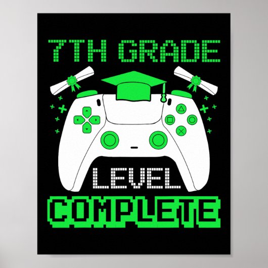 Rang 7 des absoluten Gamers 7. Klasse Poster (Vorne)