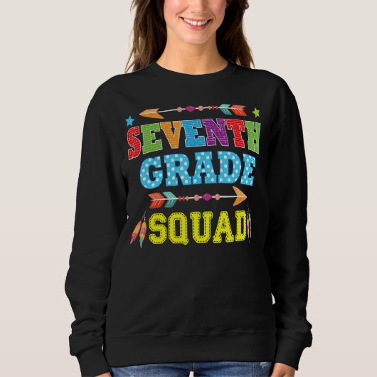 Rang 7 des Squad Team Rocks 7. Runde Runde Sweatshirt (Vorderseite)