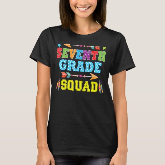 Rang 7 des Squad Team Rocks 7. Runde Runde T-Shirt (Vorderseite)