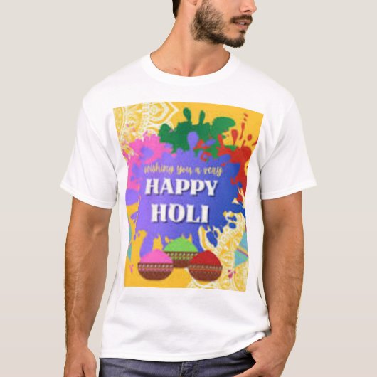 Rang Barse - Lass's Play Holi T-Shirt (Vorderseite)