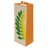 'Rang De Basanti' auf einer Geschenktasche Geschenktüte Für Weinflaschen (Rückseite Schrägansicht)