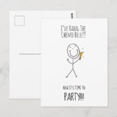 Rang der Chemo-Bell-Party Einladung Postkarte (Vorne/Hinten)
