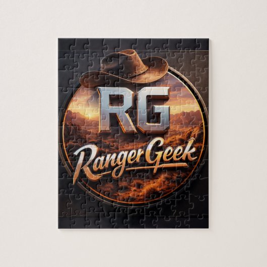 Range geek western style logo jigsaw puzzle (Vertikal)