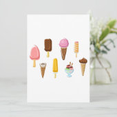 Range Of Ice Creams Einladung (Stehend Vorderseite)