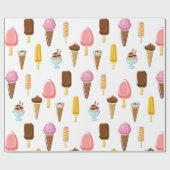 Range Of Ice Creams Geschenkpapier (Flach)