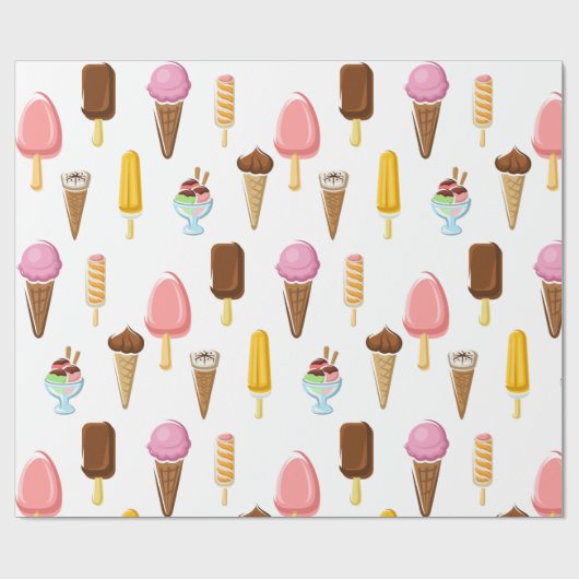 Range Of Ice Creams Geschenkpapier (Flach)