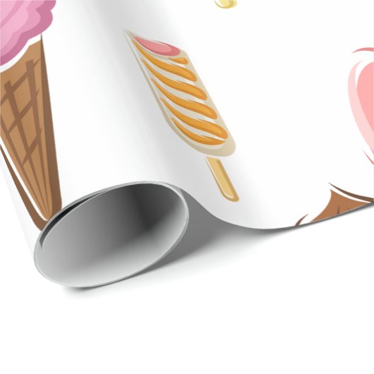 Range Of Ice Creams Geschenkpapier (Rolleneckpunkt)