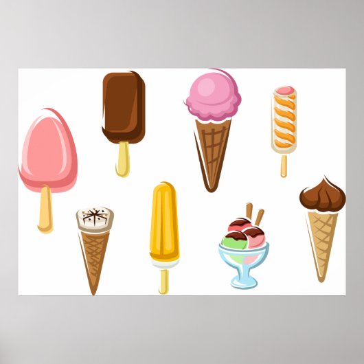 Range Of Ice Creams Poster (Vorne)