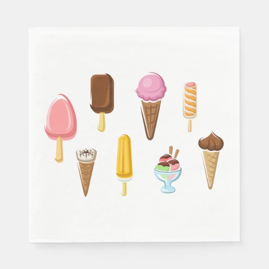 Range Of Ice Creams Serviette (Vorderseite)