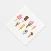 Range Of Ice Creams Serviette (Ecke)
