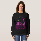 Range Queen Bogenschützen Bogen Jäger Pfeil Jäger Sweatshirt (Vorne ganz)