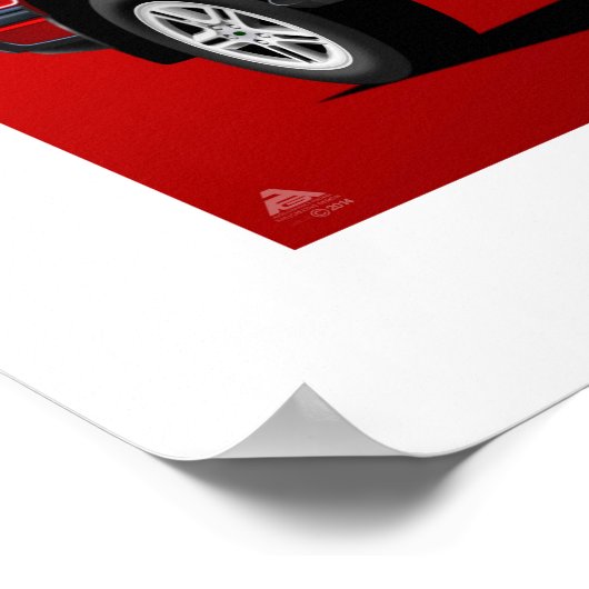 Range Rover P38 Poster-Illustration Poster (Ecke)