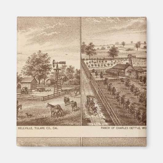 Ränge, Ställe, Tulare Co., Cal Magnet (Vorne)