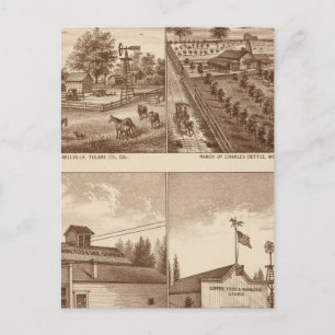 Ränge, Ställe, Tulare Co., Cal Postkarte