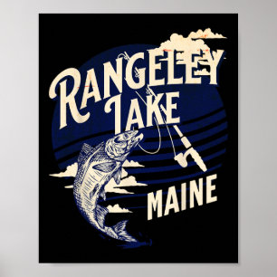 Rangeley Lake Maine Fliegenfischen Forellen B Angl Poster