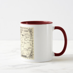 Rangeley Lakes Karte, Maine Vintage Tasse
