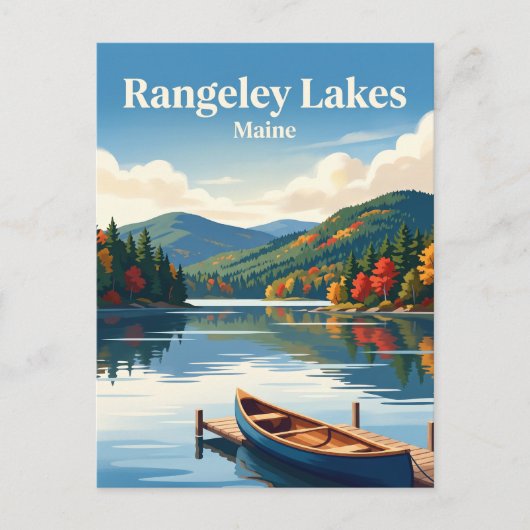 Rangeley-Seen Maine Postkarte (Vorderseite)