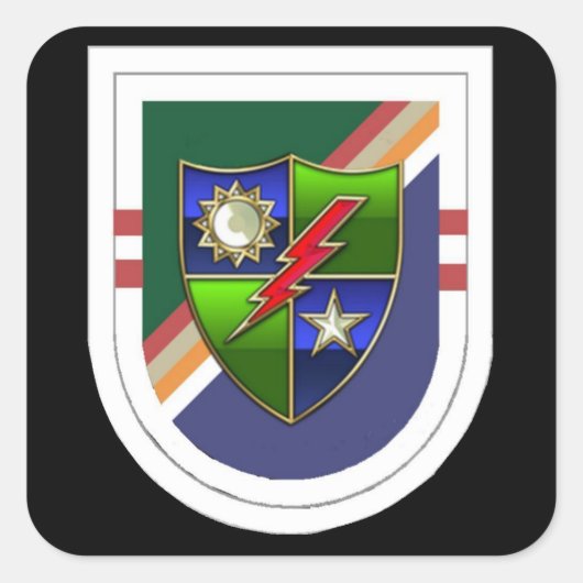 Ranger 2. Bn Beret Flash (alt) mit DUI Stickers (Vorderseite)