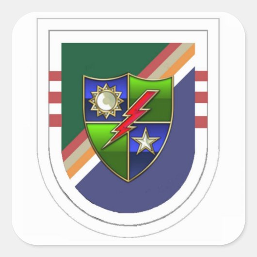 Ranger 3. Battalion Beret Flash mit DUI Stickers (Vorderseite)