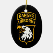 Ranger Airborne Screaming Eagles Patch Keramik Ornament (Vorne)