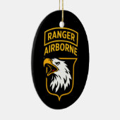 Ranger Airborne Screaming Eagles Patch-Ornament Keramik Ornament (Rechts)