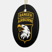 Ranger Airborne Screaming Eagles Patch-Ornament Keramik Ornament (Links)