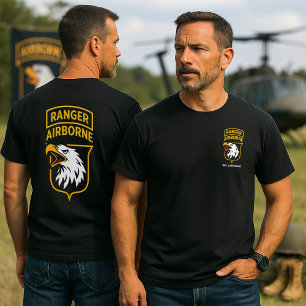 Ranger Airborne Screaming Eagles Personalisiert T-Shirt