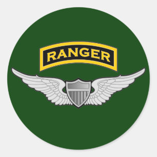 Ranger & Aviator Flügel Runder Aufkleber