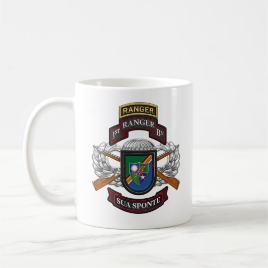 Ranger Battalion BERET FLASH DUI SSI RANGER T- Kaffeetasse (Links)