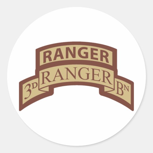 Ranger Bn, Ranger Tab, Wüste Runder Aufkleber (Vorderseite)