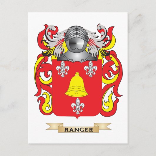 Ranger Coat of Arms (Familienwappen) Postkarte (Vorderseite)