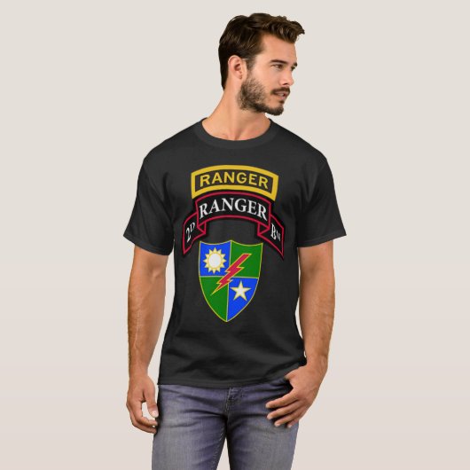 Ranger der US-Armee - Scroll im zweiten Bataillon T-Shirt (Vorne ganz)