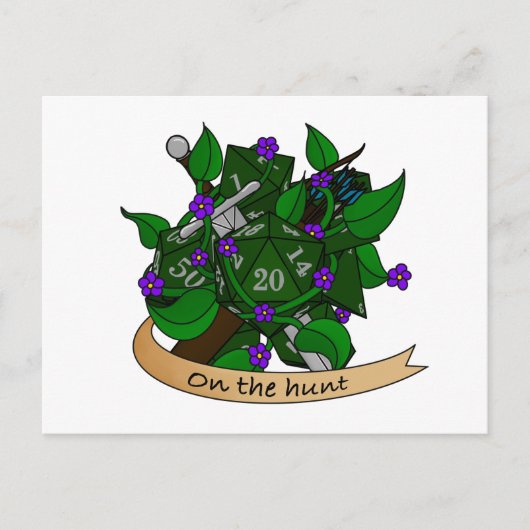 Ranger Dice Design Ankündigungspostkarte (Vorderseite)