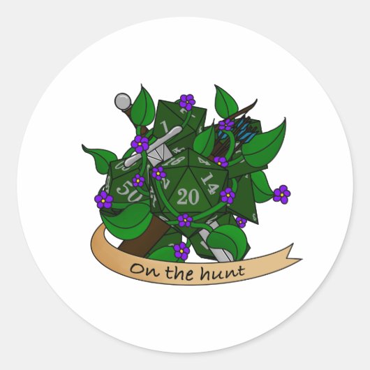 Ranger Dice Design Runder Aufkleber (Vorderseite)