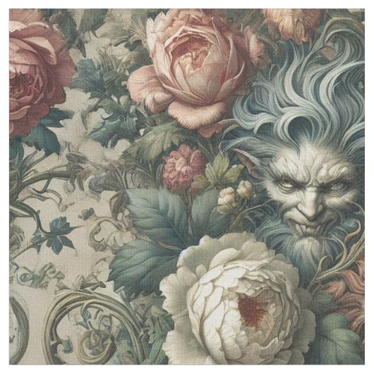 Ranger im Park at Night - Statement Tile Stoff (Nahaufnahme)