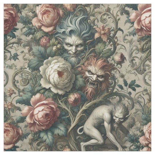 Ranger im Park at Night - Statement Tile Stoff (Muster)