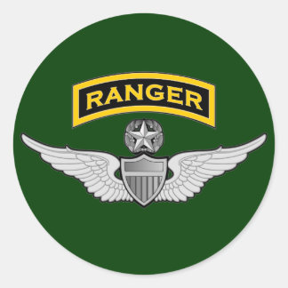 Ranger & Master Aviator Flügel Runder Aufkleber