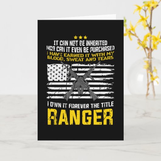 Ranger Military Design Karte (Gelbe Blume)