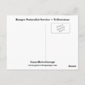 Ranger Naturalist Service ~ Yellowstone Postkarte (Rückseite)