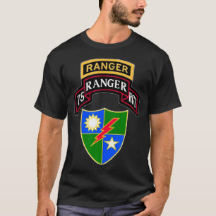 Ranger Ranger 75. Ranger Regiment Tab Scroll Wappe T-Shirt