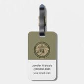 Ranger| Ranger Rick Khaki Logo Gepäckanhänger (Rückseite vertikal)