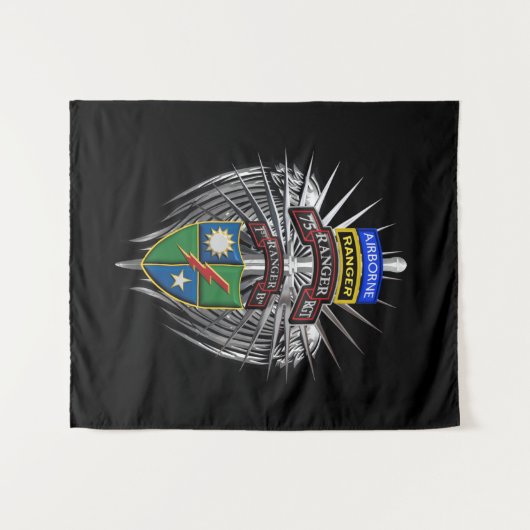 Ranger Regiment 1. Bataillon (1. Bat) Wandteppich (Vorderseite (Horizontal))