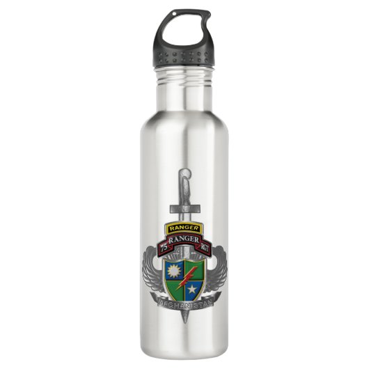 Ranger Regiment Afghanistan Veteran Edelstahlflasche (Vorderseite)