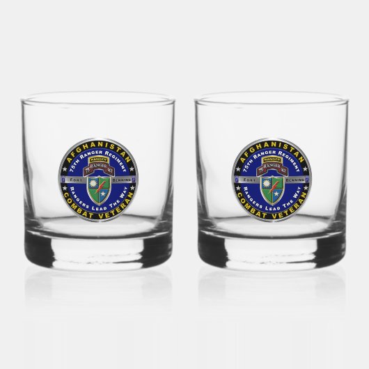 Ranger Regiment Afghanistan Veteran Whiskyglas (Vorderseite)