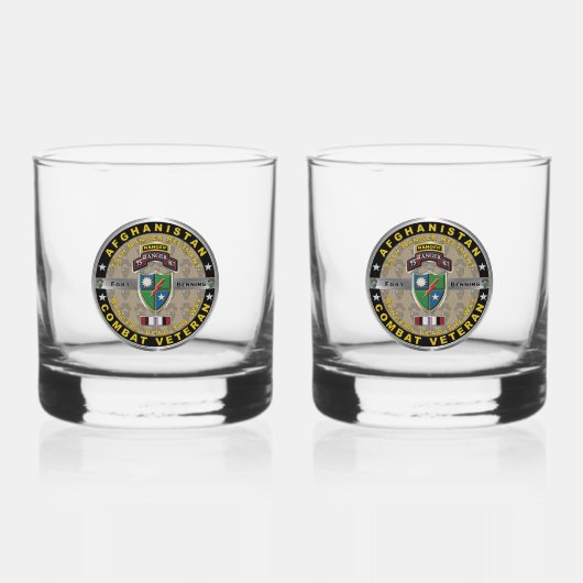 Ranger Regiment Afghanistan Veteran Whiskyglas (Vorderseite)