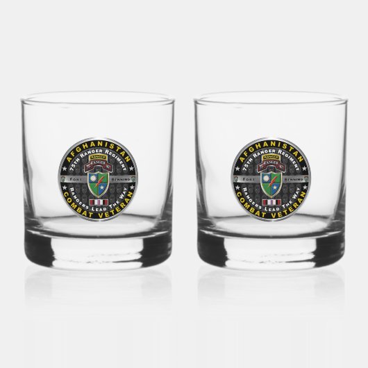 Ranger Regiment Afghanistan Veteran Whiskyglas (Vorderseite)