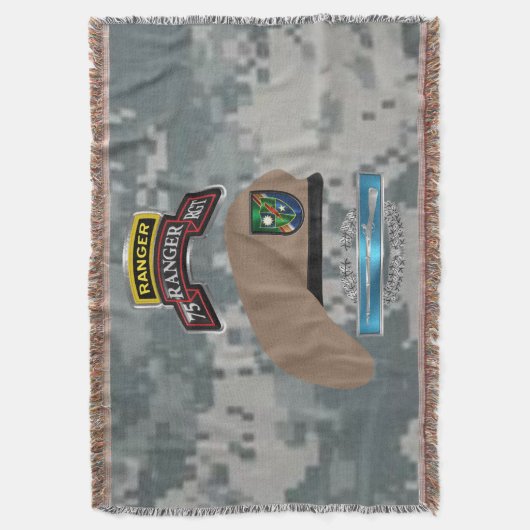 Ranger Regiment Combat Veteran Camouflage Decke (Vorderseite Vertikal)