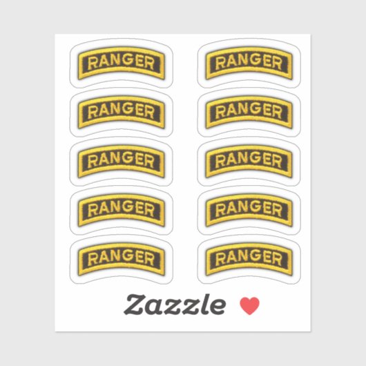 Ranger-Regiment der 75. Armee Veteran Contour Stic Aufkleber (Blatt)