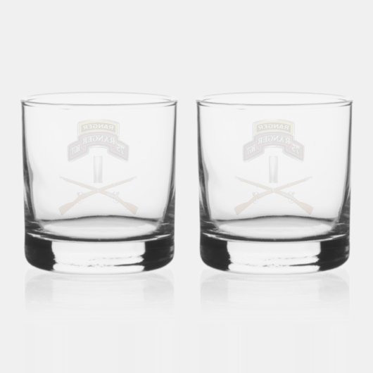 Ranger Regiment Erster Leutnant 1LT Whiskyglas (Rückseite)