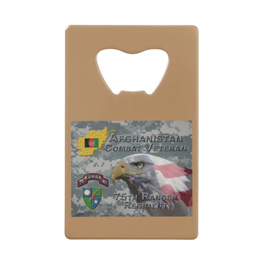 Ranger Regiment für den afghanischen Kampfveteran Geldbeutel Flaschenöffner (Vorderseite)